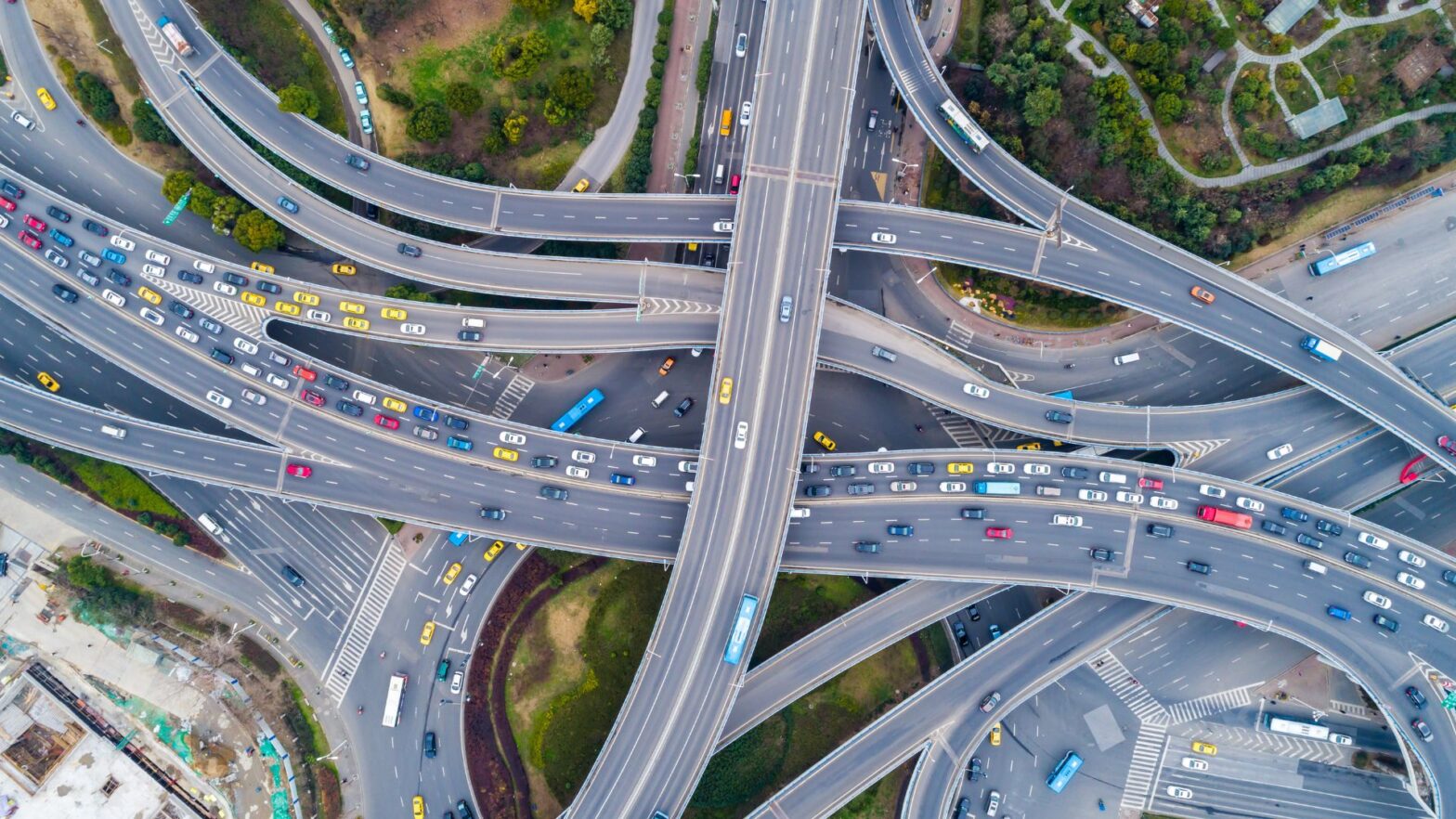 Cars on a highway